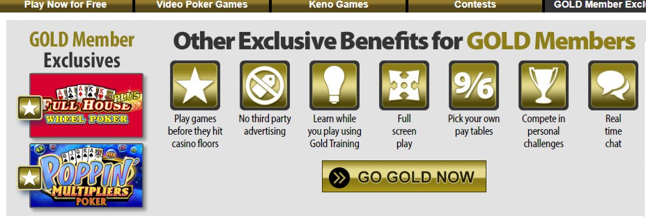 Gold Training video poker training software