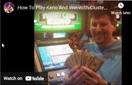 Win at keno by playing cluster patterns