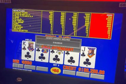 Video poker jackpot
