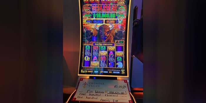 California Tribal Casino Guest Wins $100K from Slot Machine